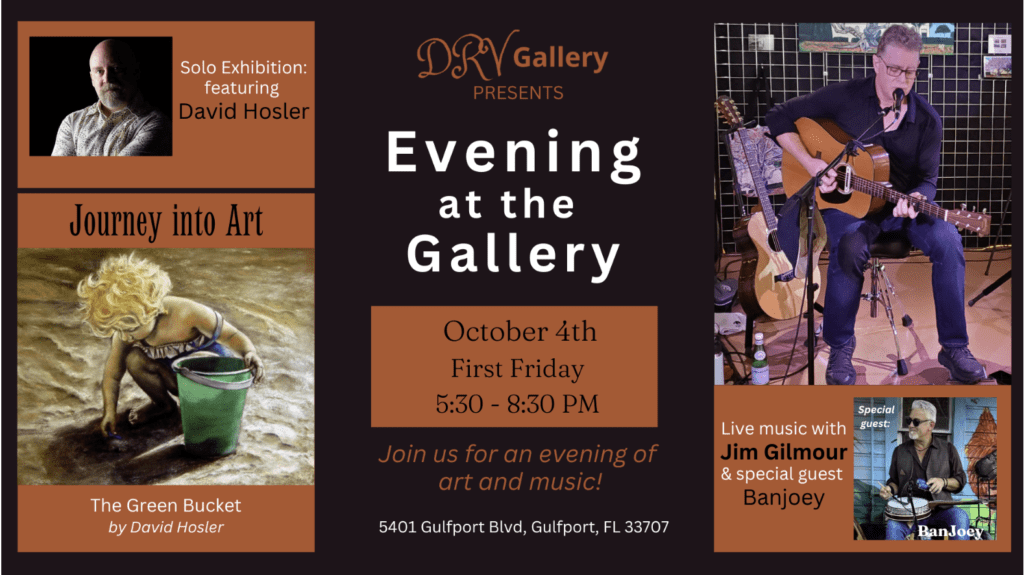 A poster for an evening at the gallery.